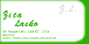 zita lasko business card